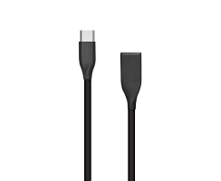 Silicone cable USB - USB-C (black, 2m)