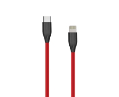 Silicone Cable USB Type C- Lightning, 2m (red)